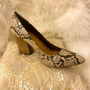 Snake print heels size 9